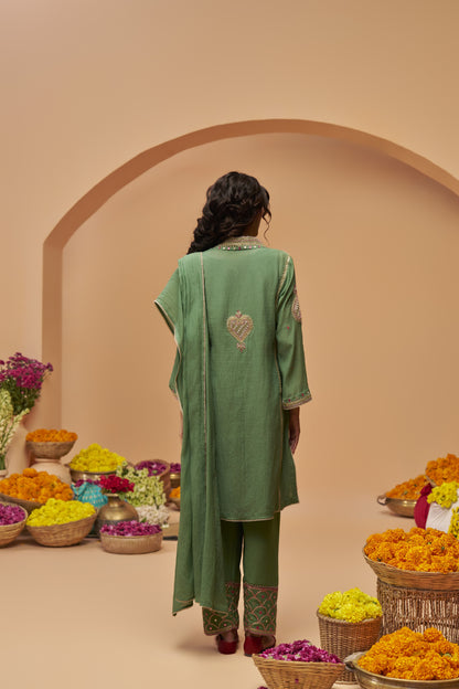 Green Farshi Salwar Set