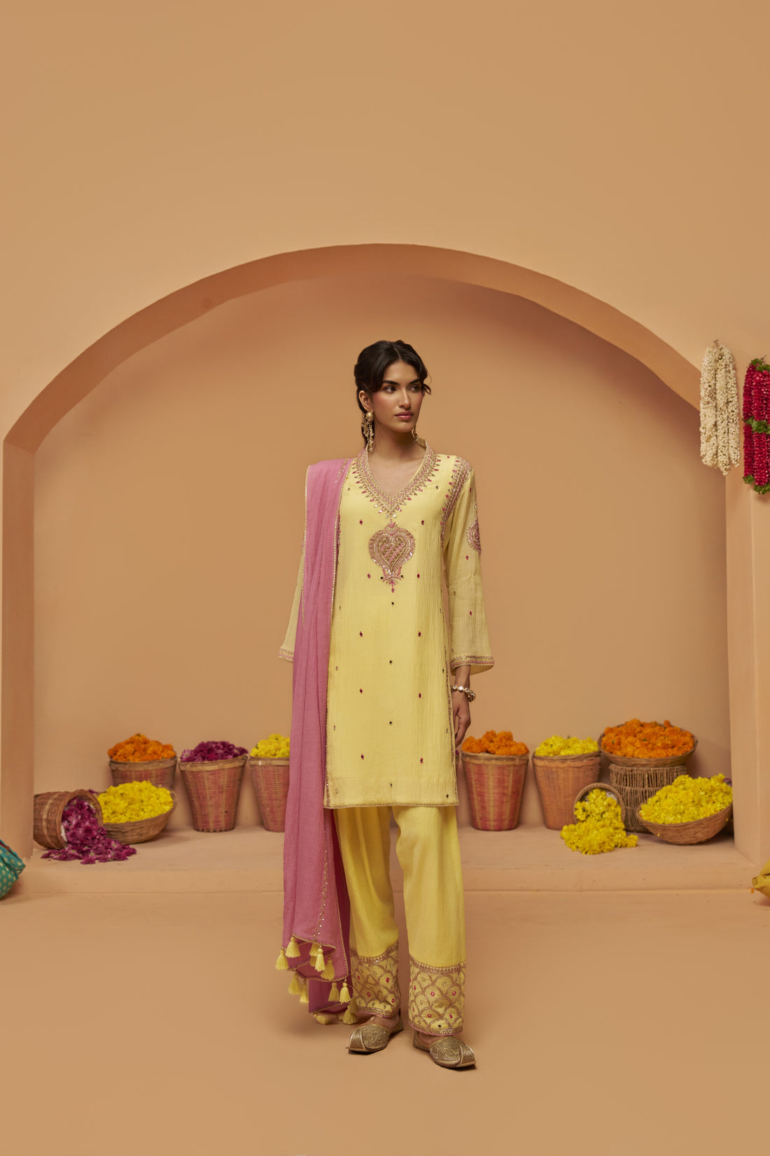Yellow Marodi Salwar Set