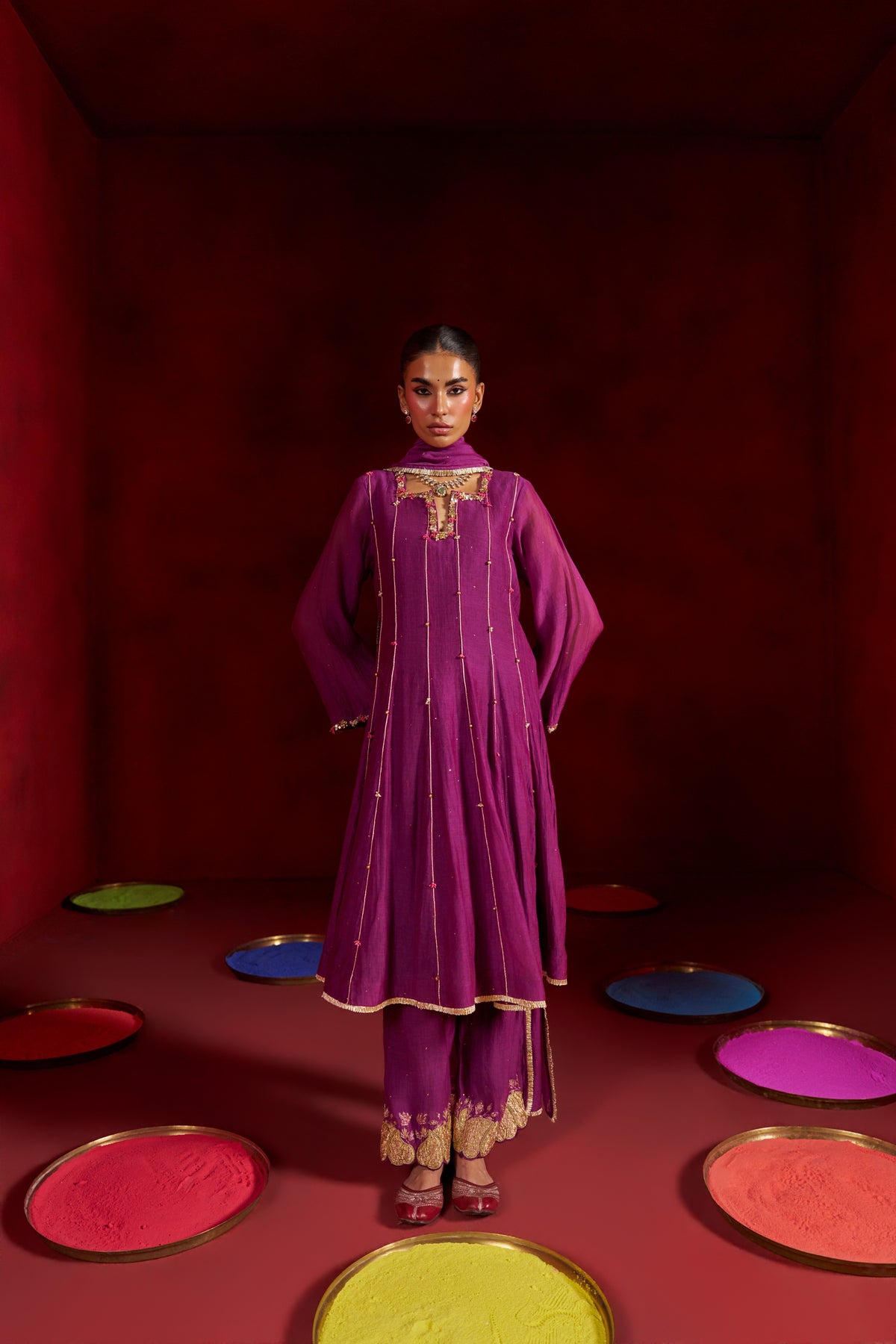 Purple Ghungroo Kurta Set