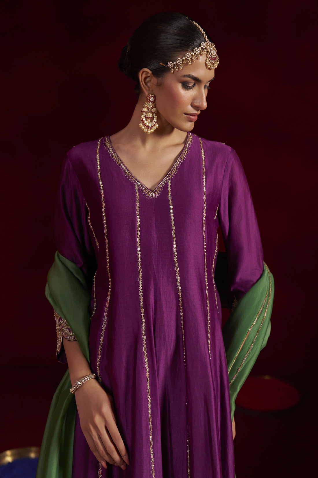 Purple Marodi Salwar Set