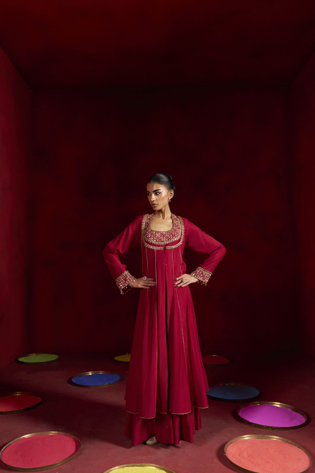 Kali Anarkali Sharara Set