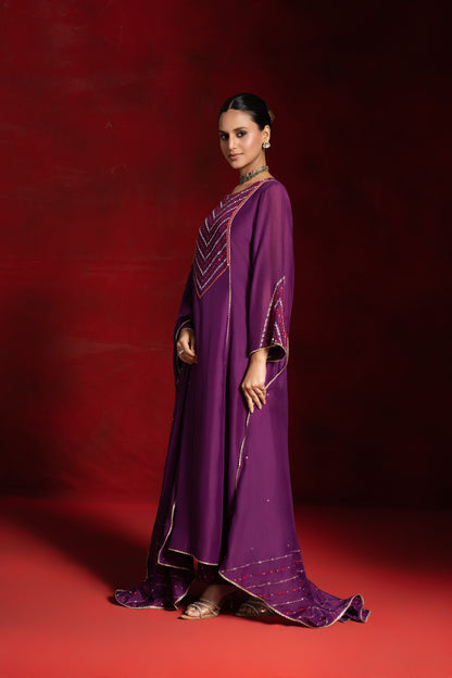 Purple Mirror Kurta