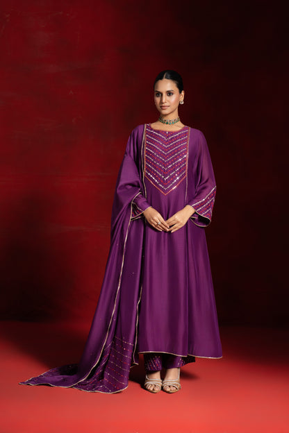 Purple Mirror Kurta