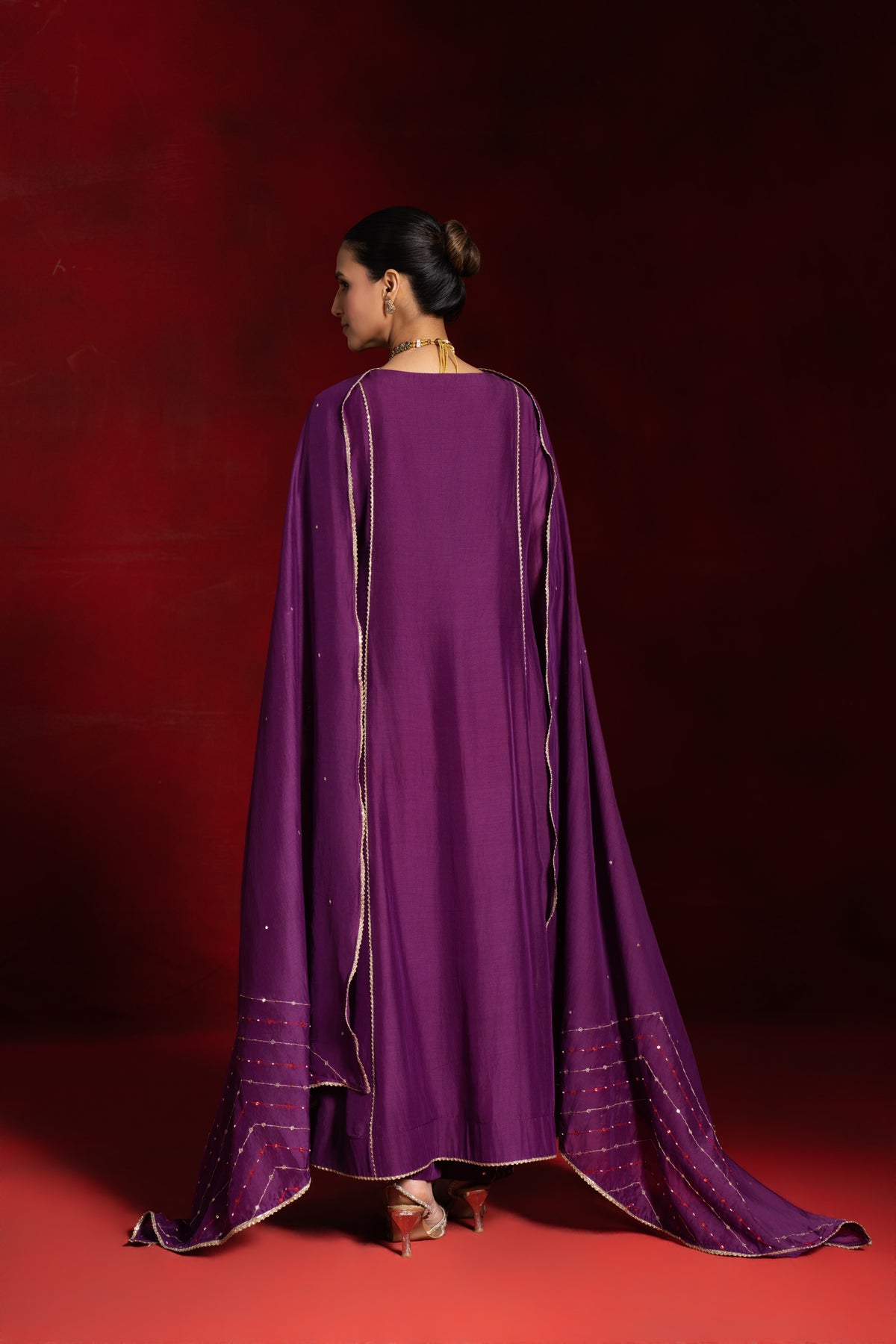Purple Mirror Kurta