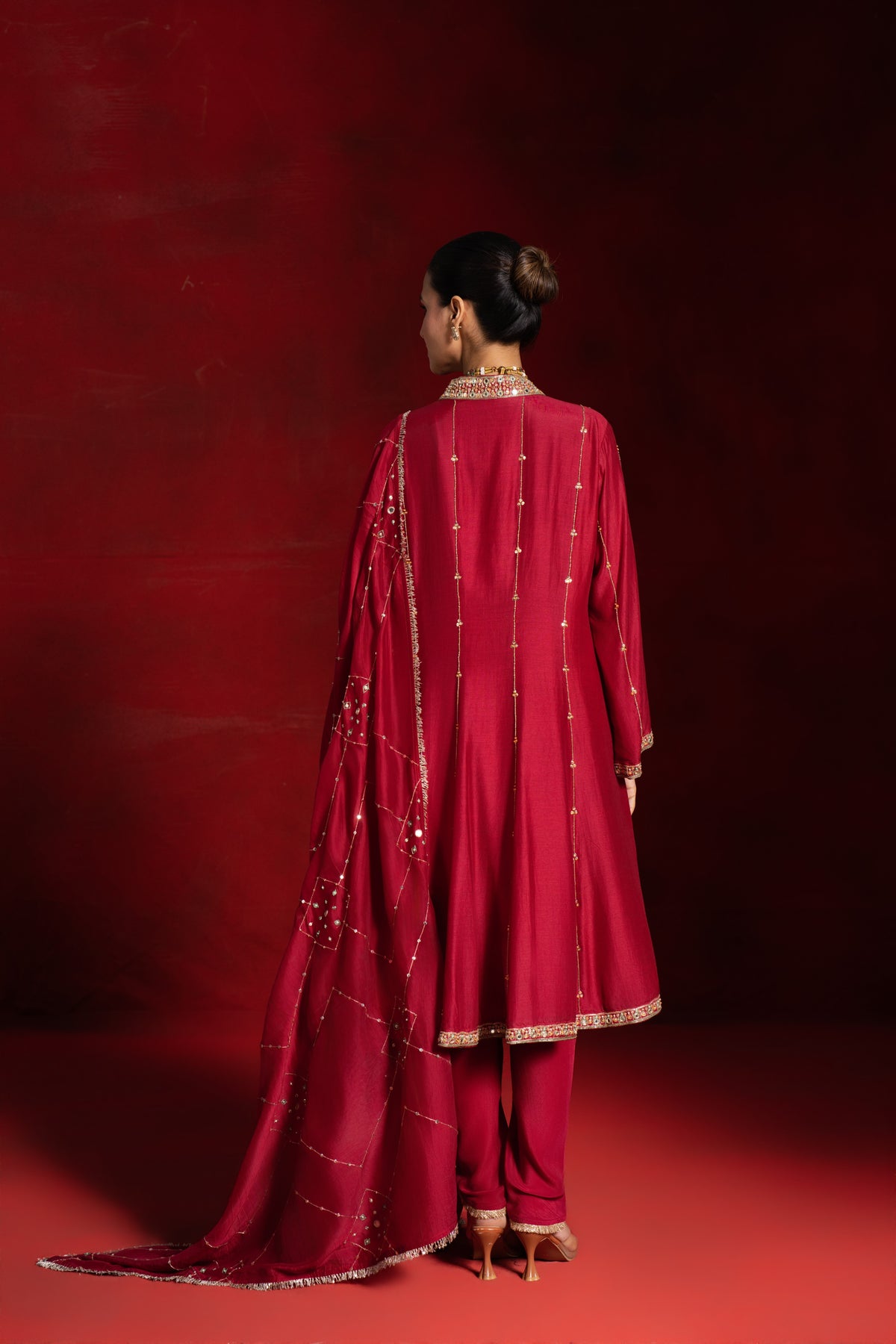 Red Mirror Dhoti