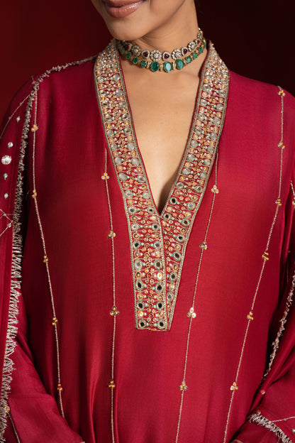 Red Mirror Dhoti
