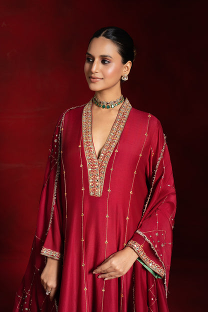Red Mirror Dhoti