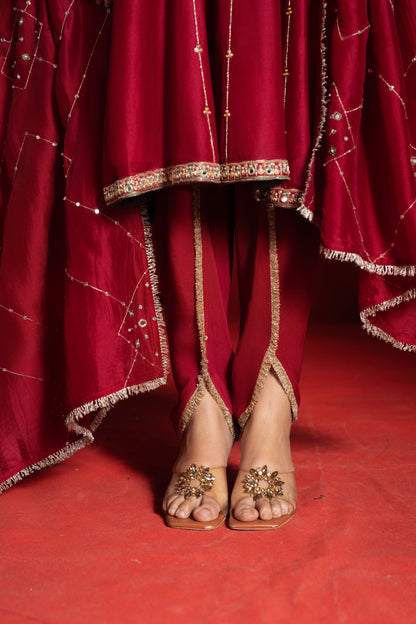 Red Mirror Dhoti