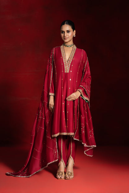 Red Mirror Dhoti