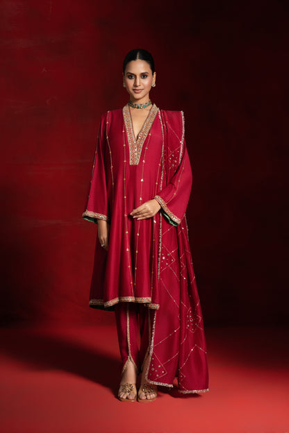 Red Mirror Dhoti
