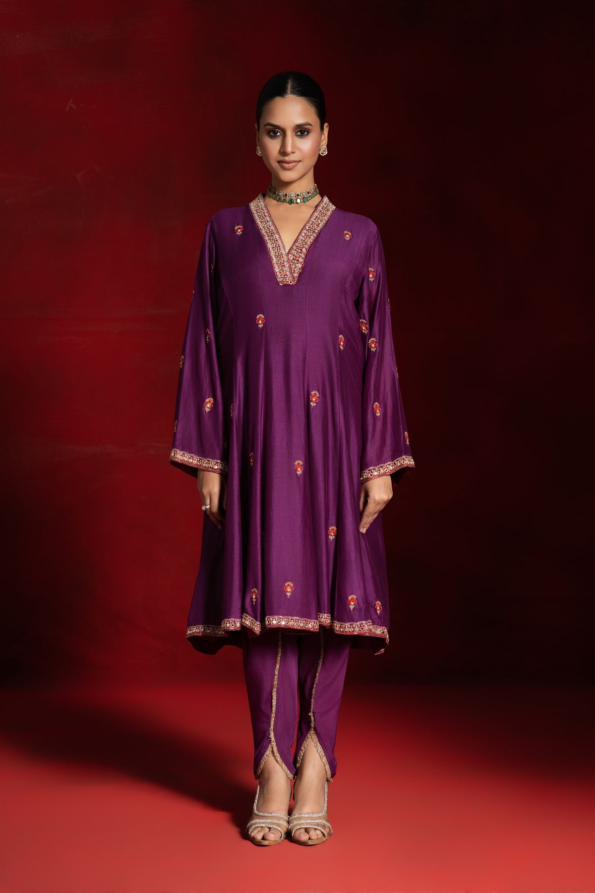 Purple Mirror Dhoti