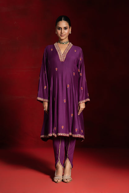 Purple Mirror Dhoti
