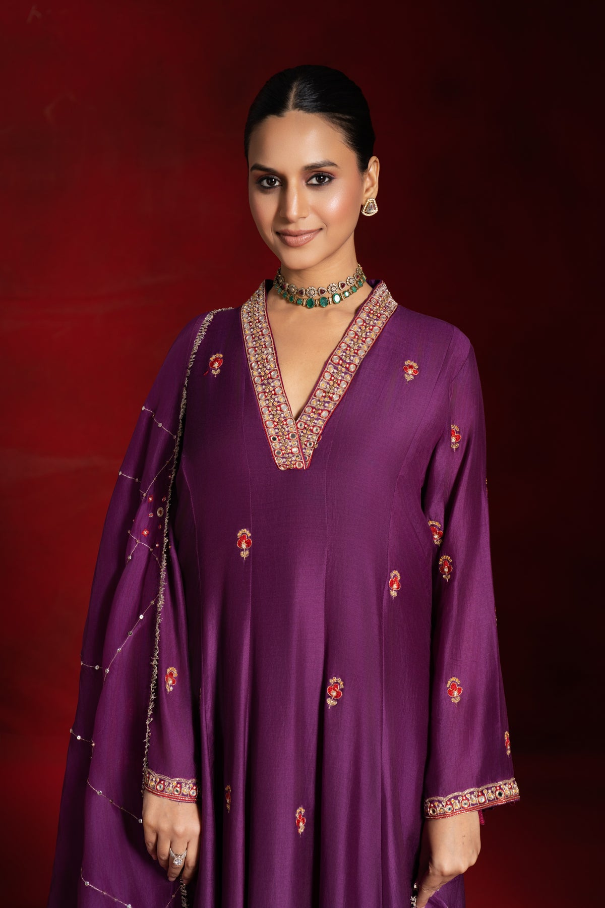 Purple Mirror Dhoti