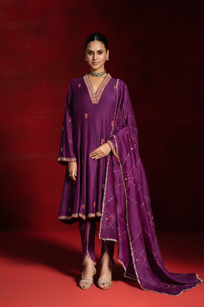 Purple Mirror Dhoti