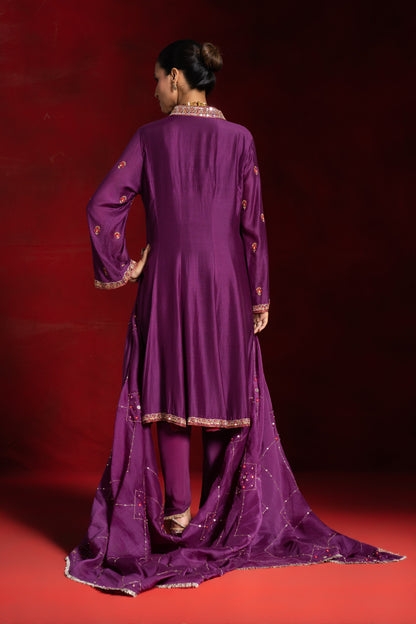 Purple Mirror Dhoti