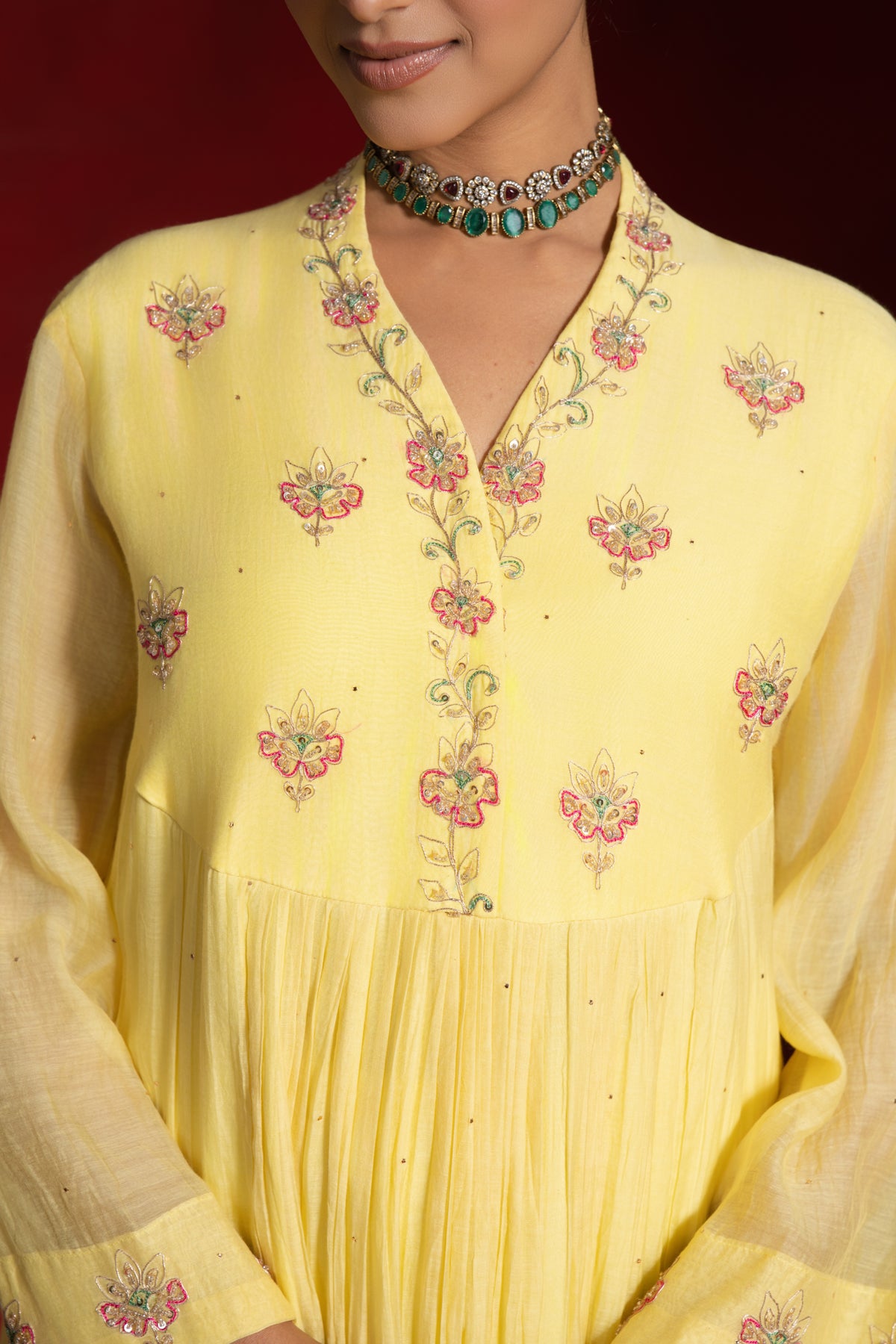 Yellow Butta Kurta