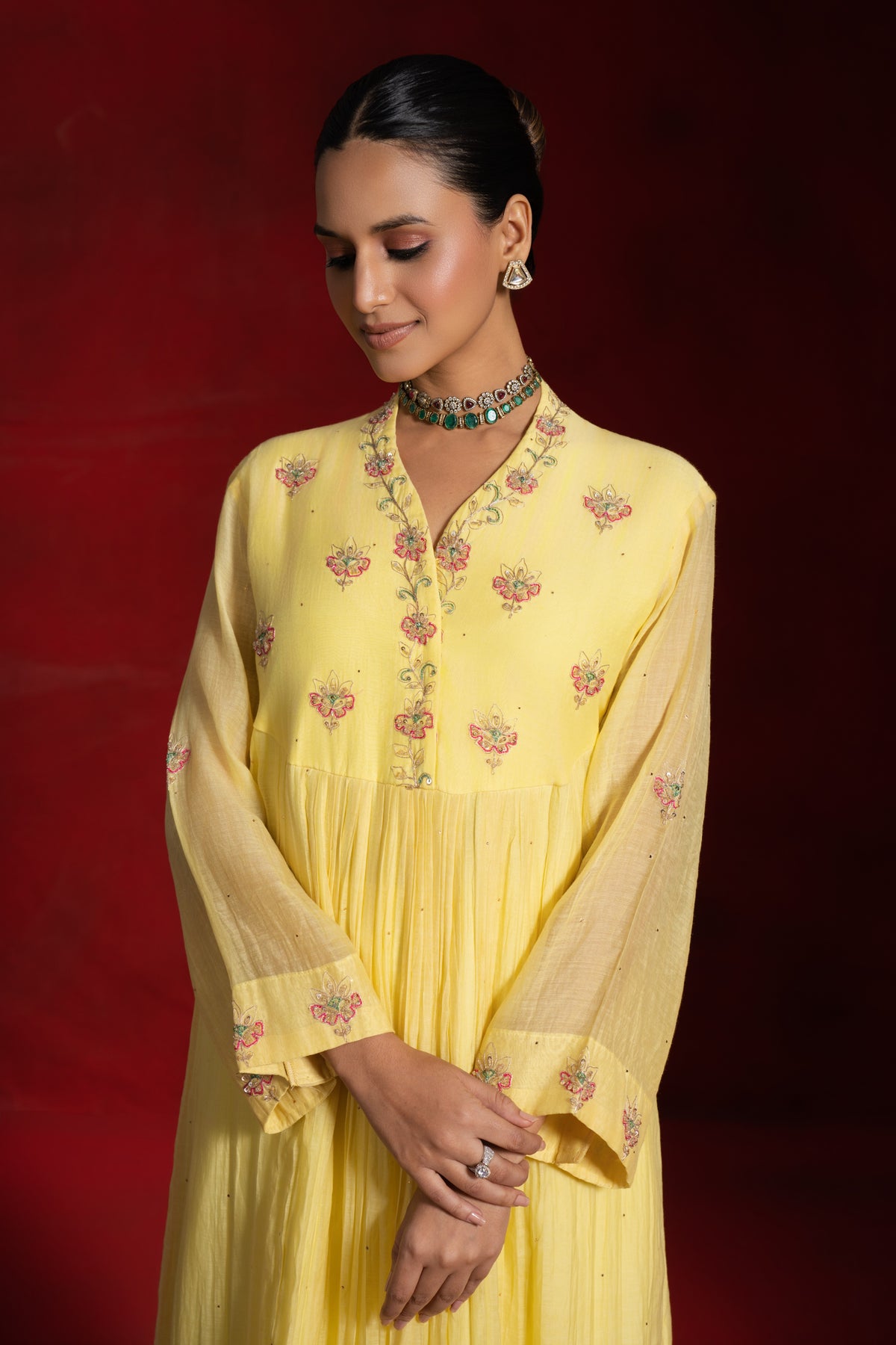 Yellow Butta Kurta