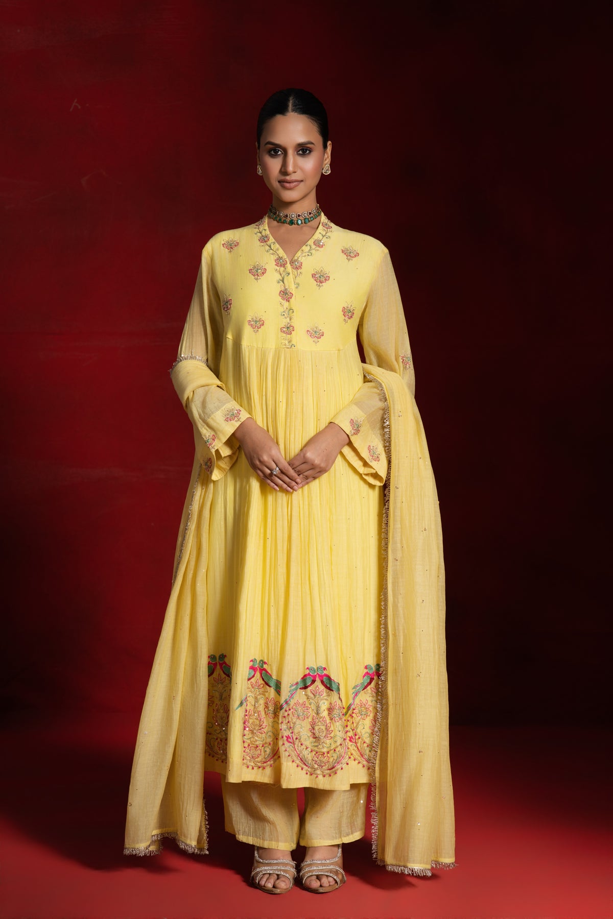 Yellow Butta Kurta