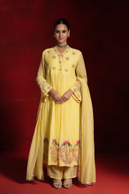 Yellow Butta Kurta