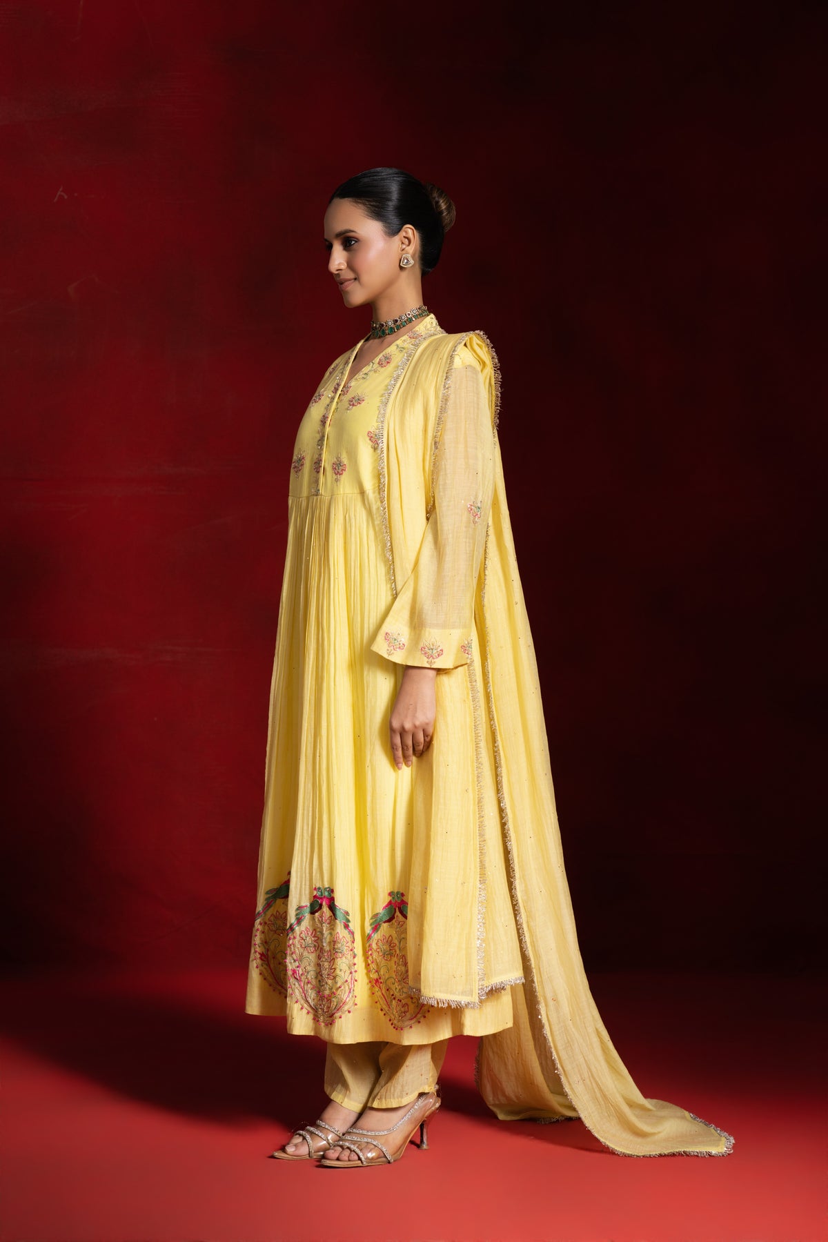 Yellow Butta Kurta