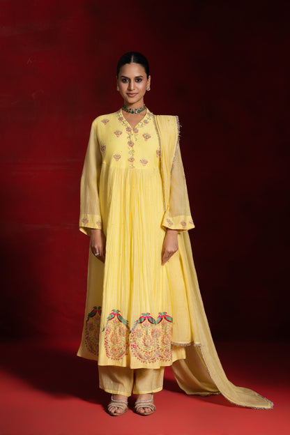 Yellow Butta Kurta