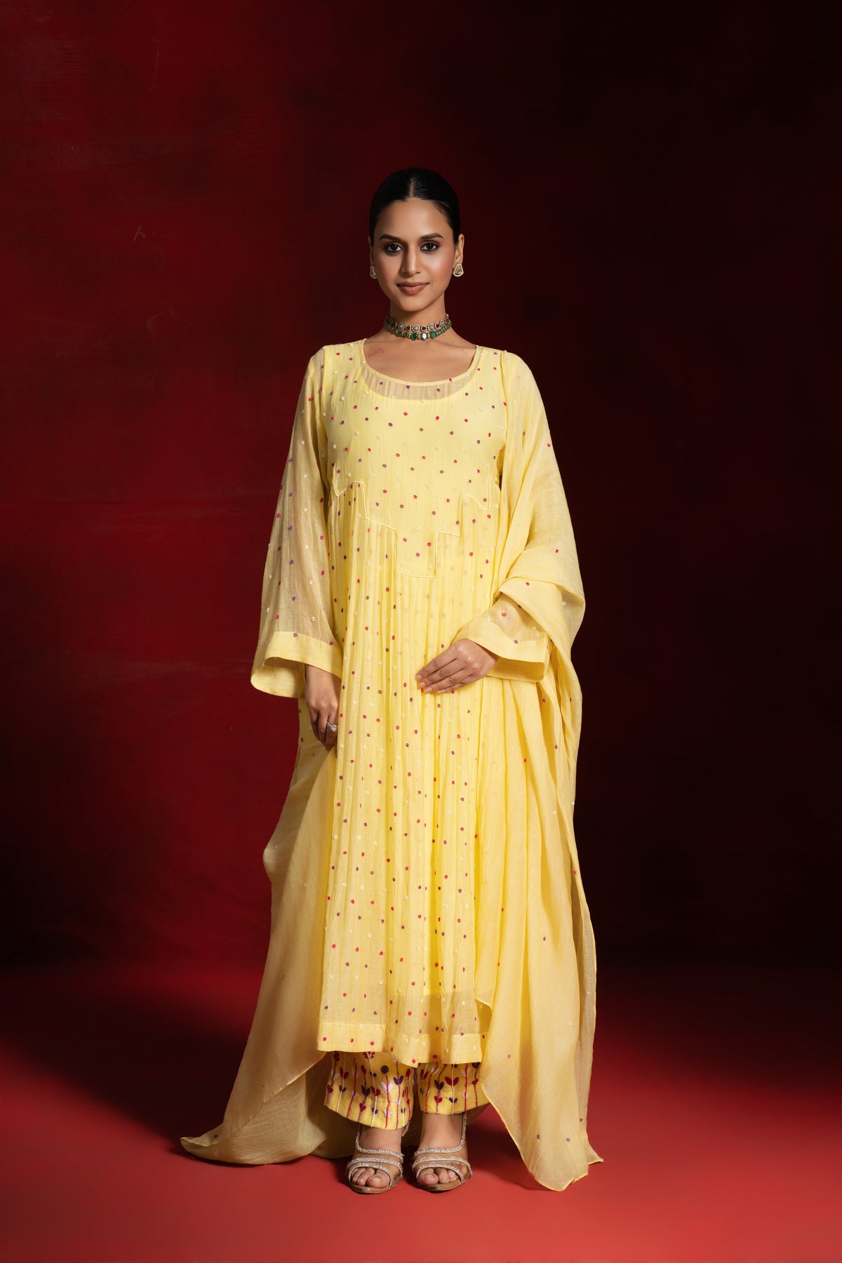 Yellow Moti Kurta
