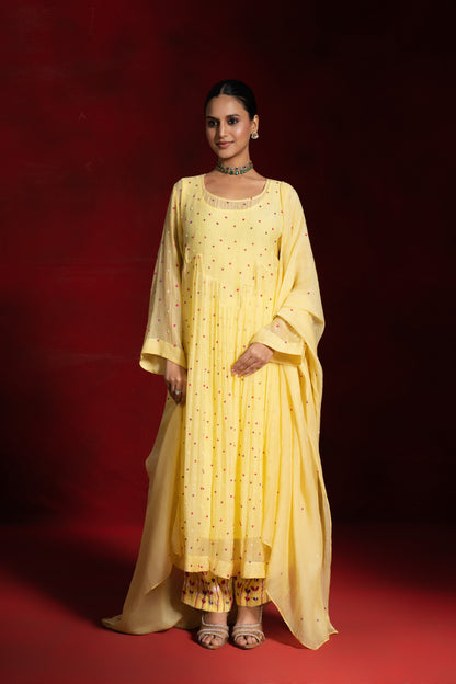 Yellow Moti Kurta