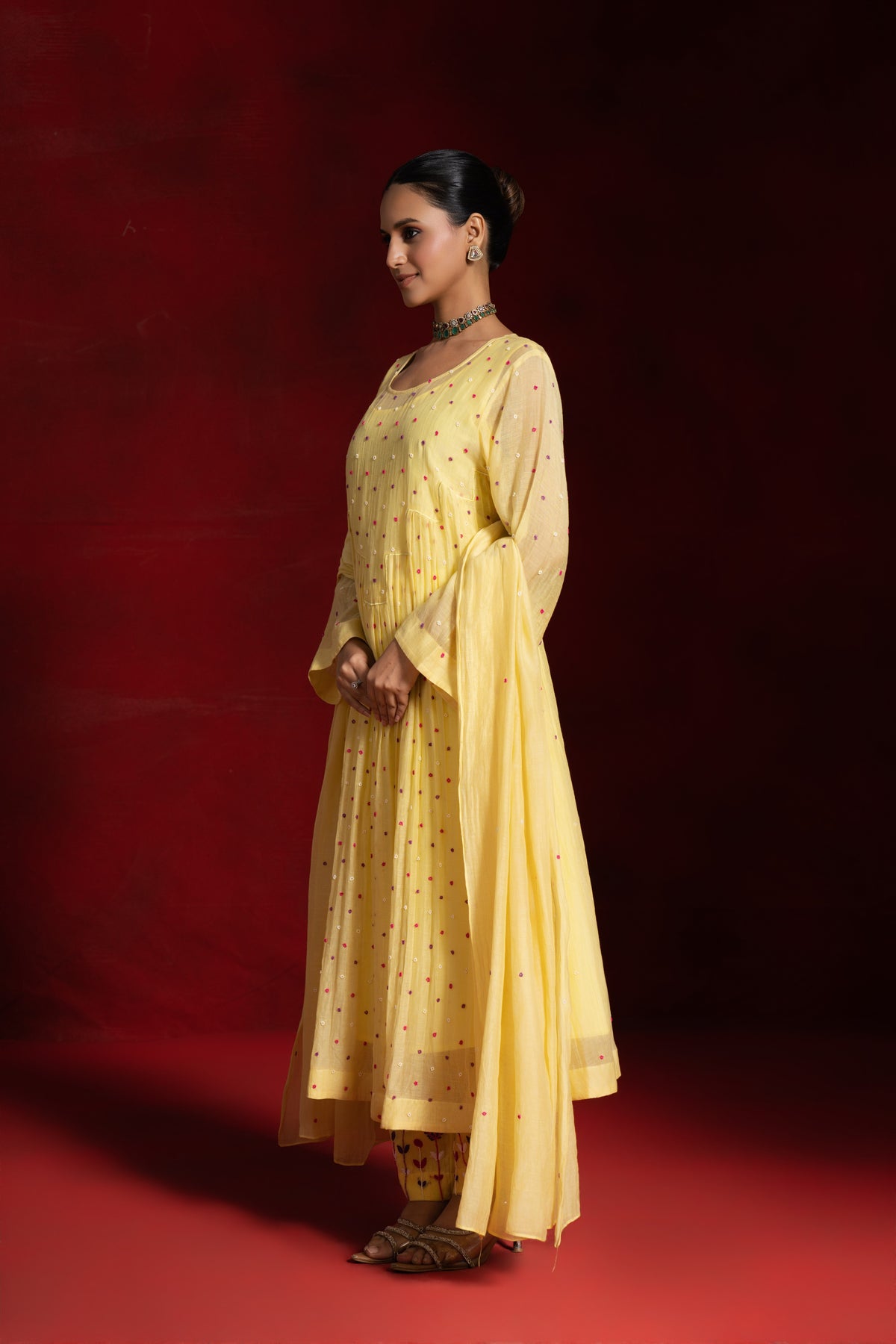 Yellow Moti Kurta