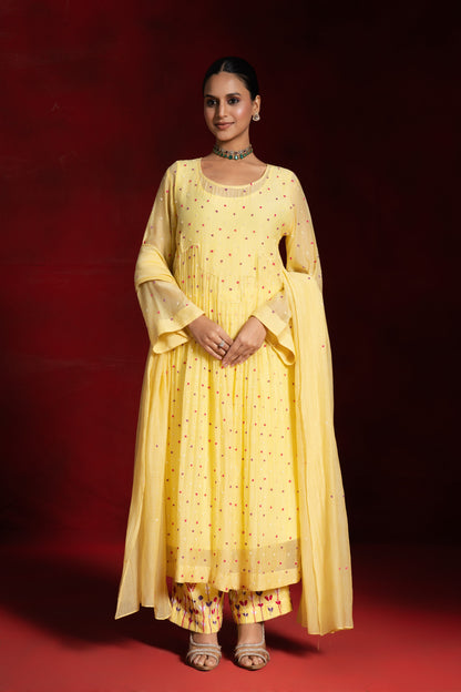 Yellow Moti Kurta