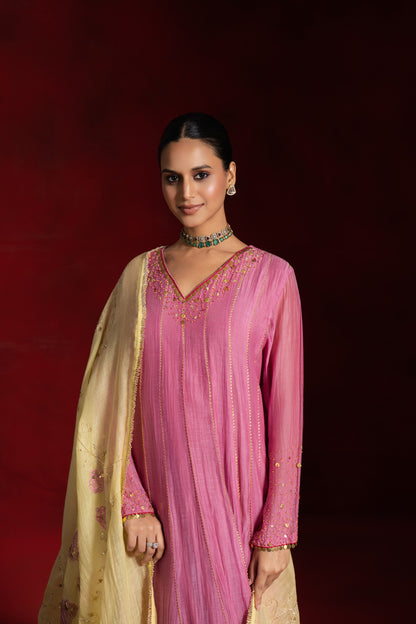 Lavender Pink Anarkali