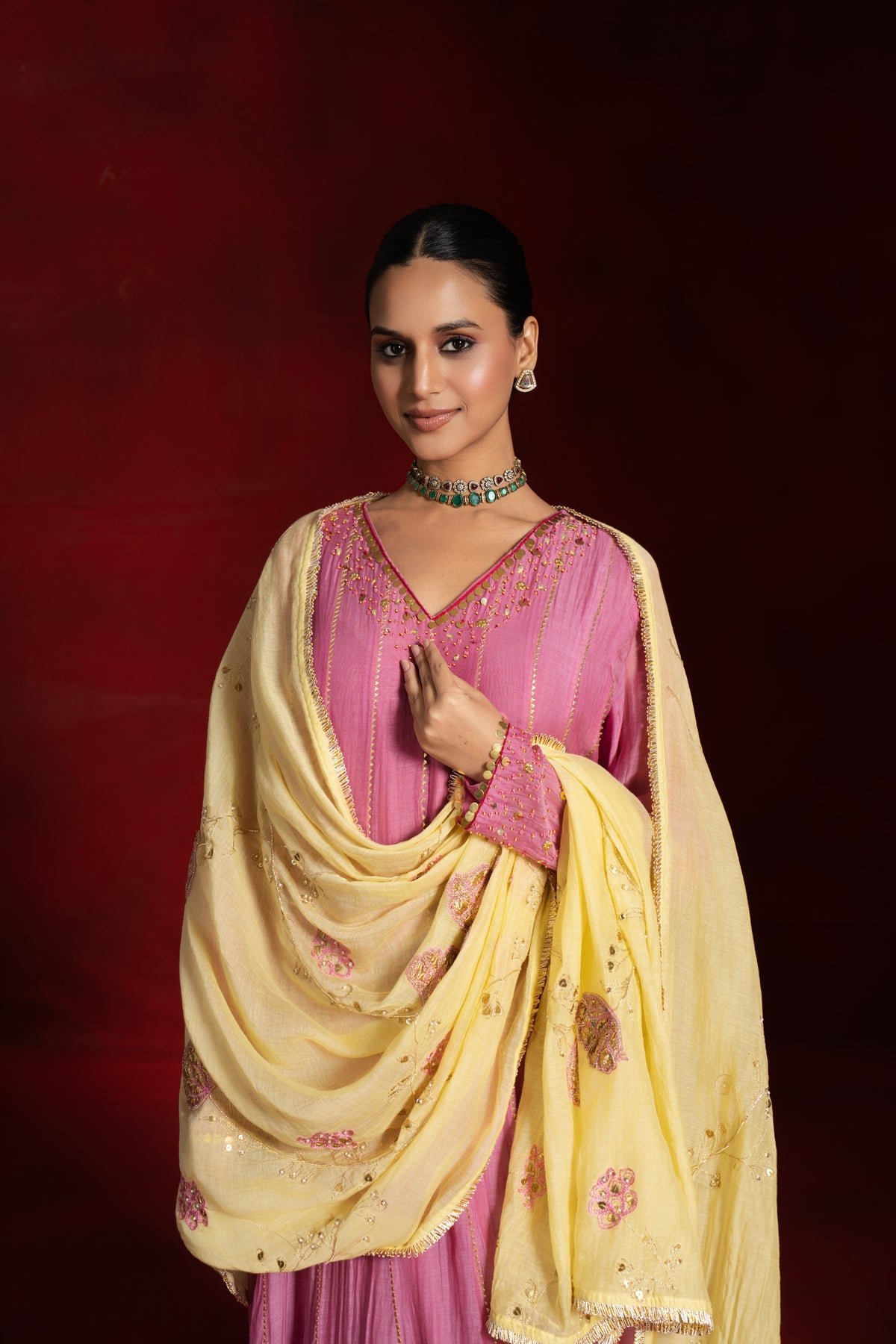 Lavender Pink Anarkali