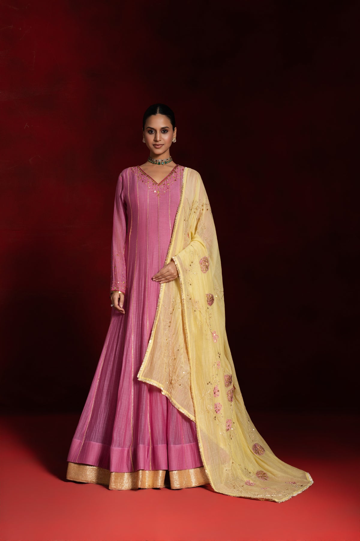 Lavender Pink Anarkali
