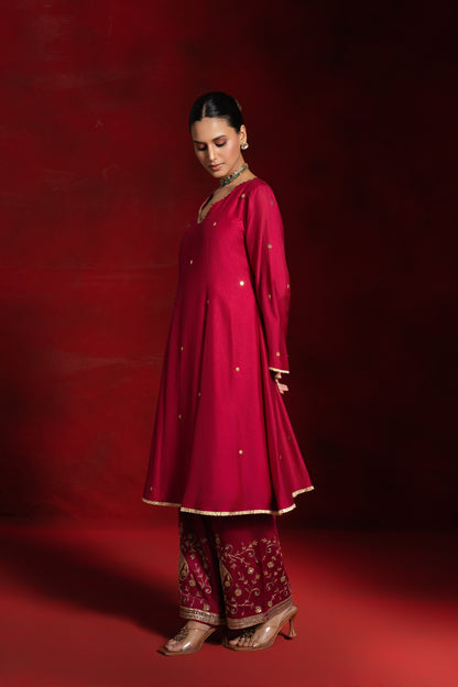Red Tikki Kurta