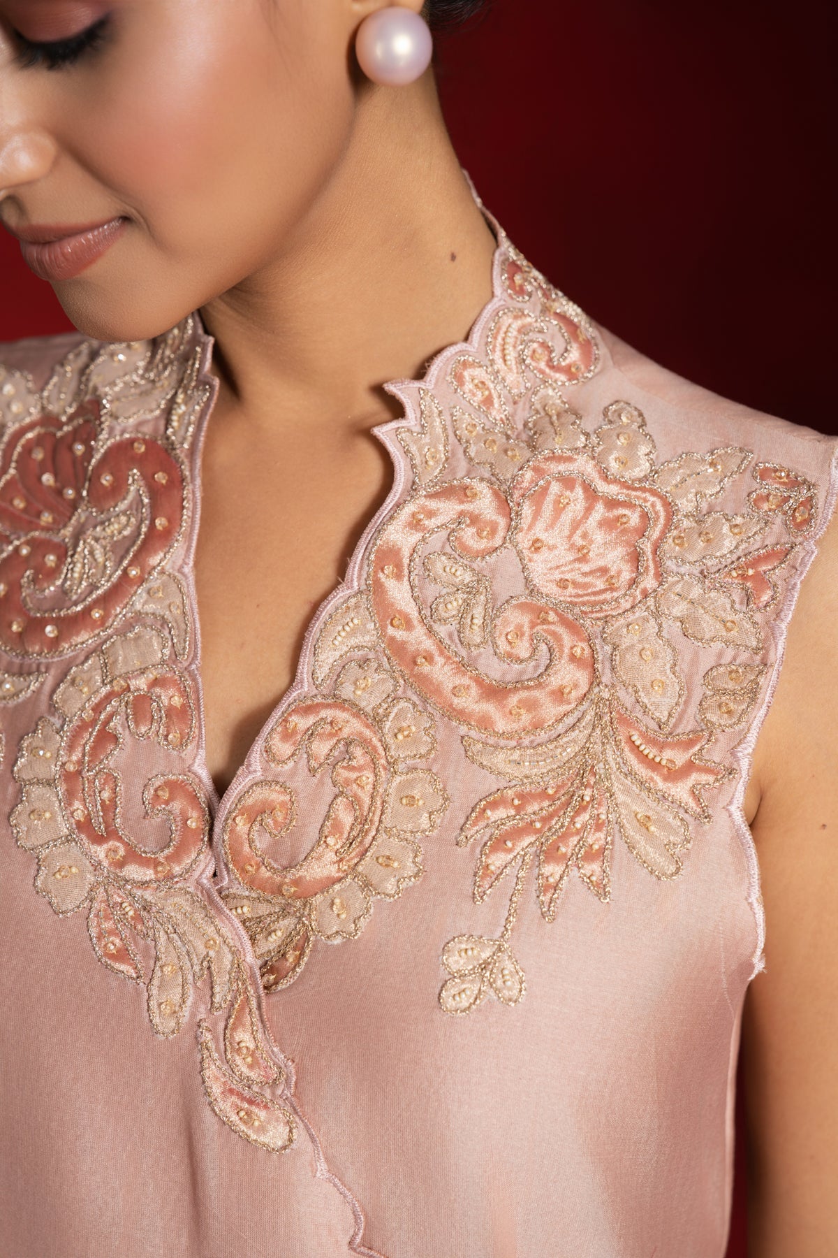 Beige Cutwork Sharara