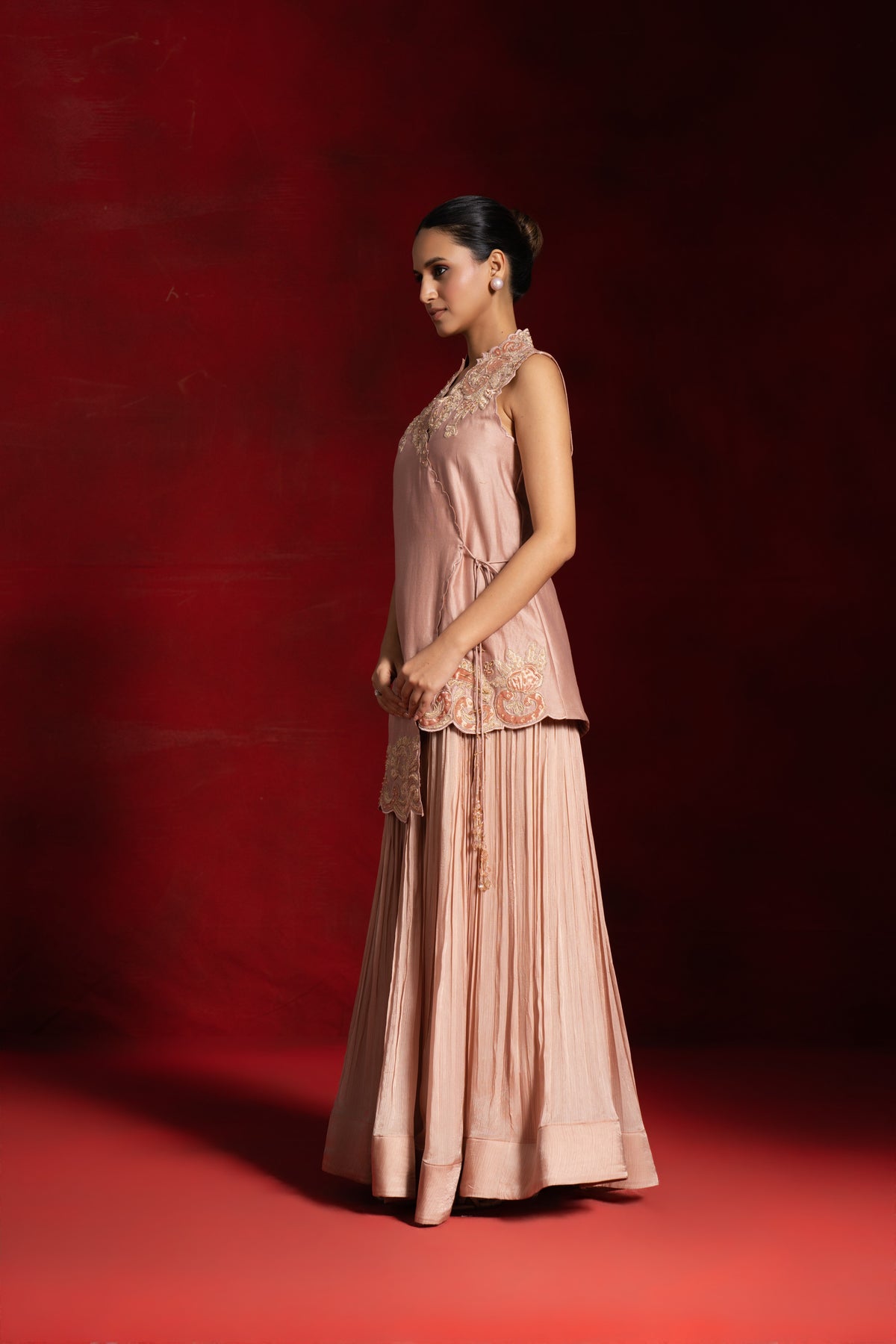 Beige Cutwork Sharara