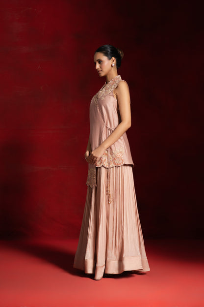 Beige Cutwork Sharara
