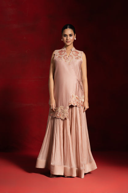 Beige Cutwork Sharara