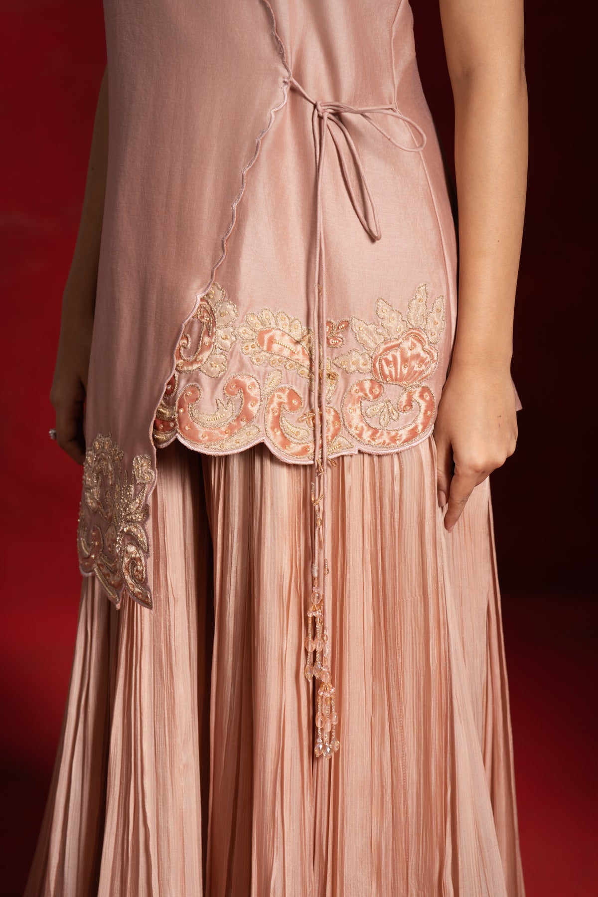 Beige Cutwork Sharara