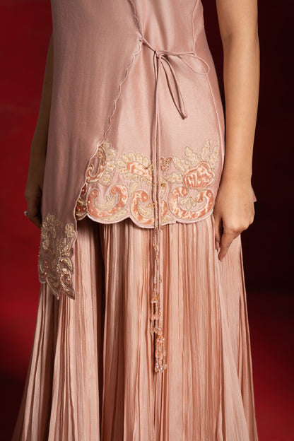 Beige Cutwork Sharara