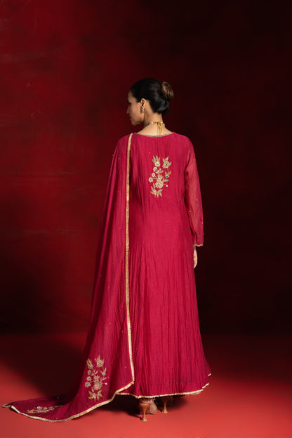 Cherry Red Kurta