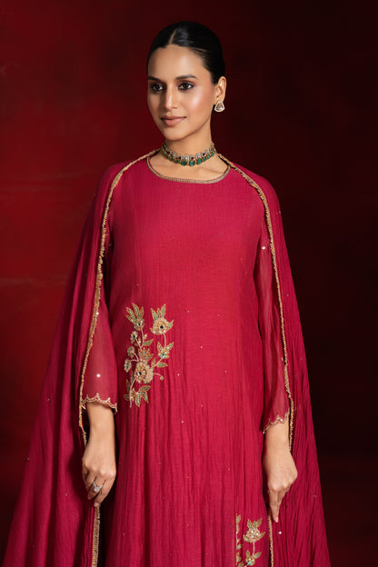 Cherry Red Kurta