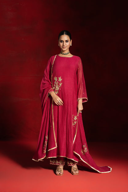 Cherry Red Kurta