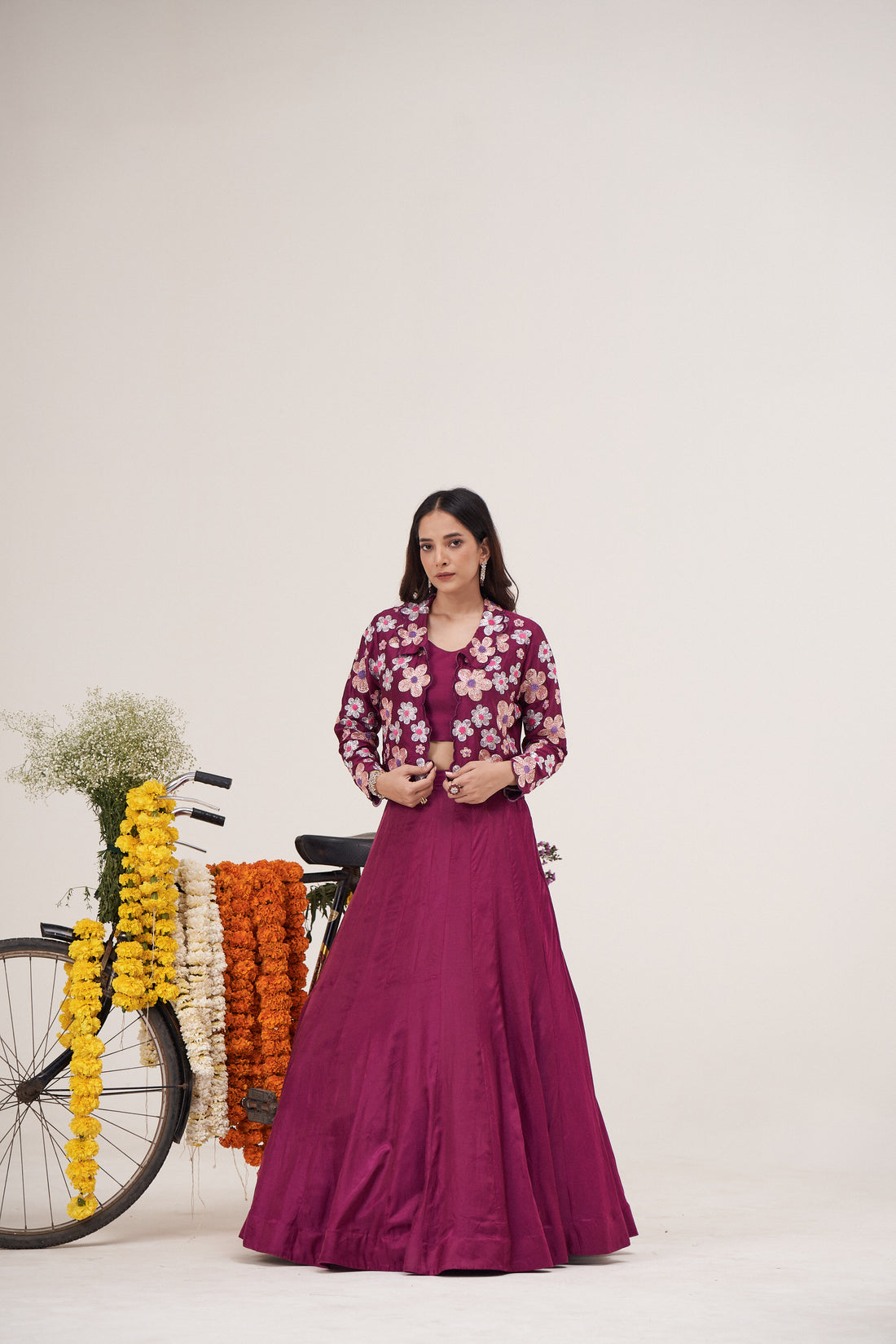 Guldasta short Jacket Ghaghra Set