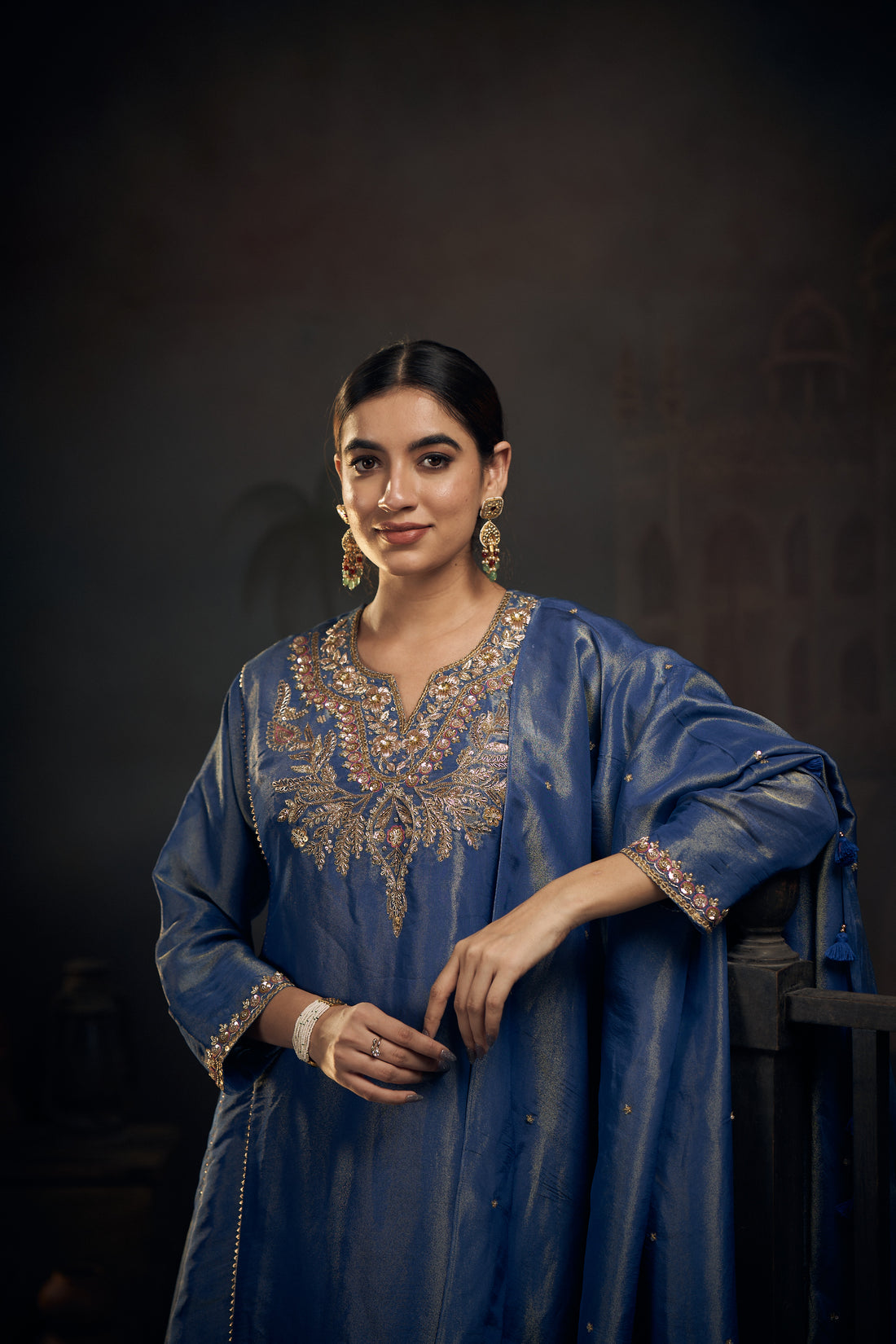 Nawabi Tisuue Kurta Set