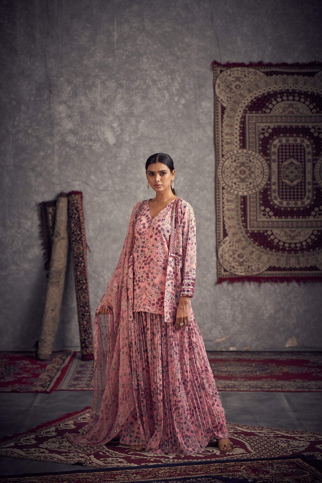 Sheesh Jacket Sharara set