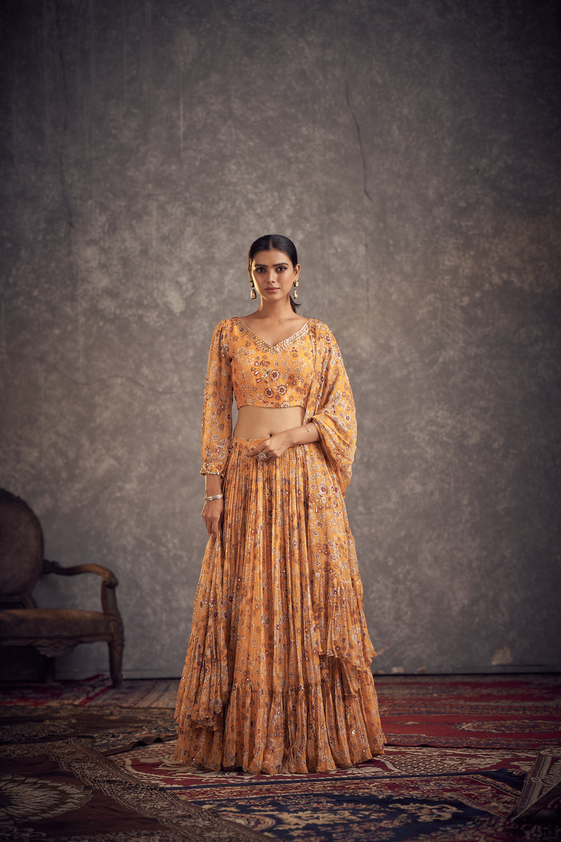 Rasaal Mango Printed Ghaghra Set