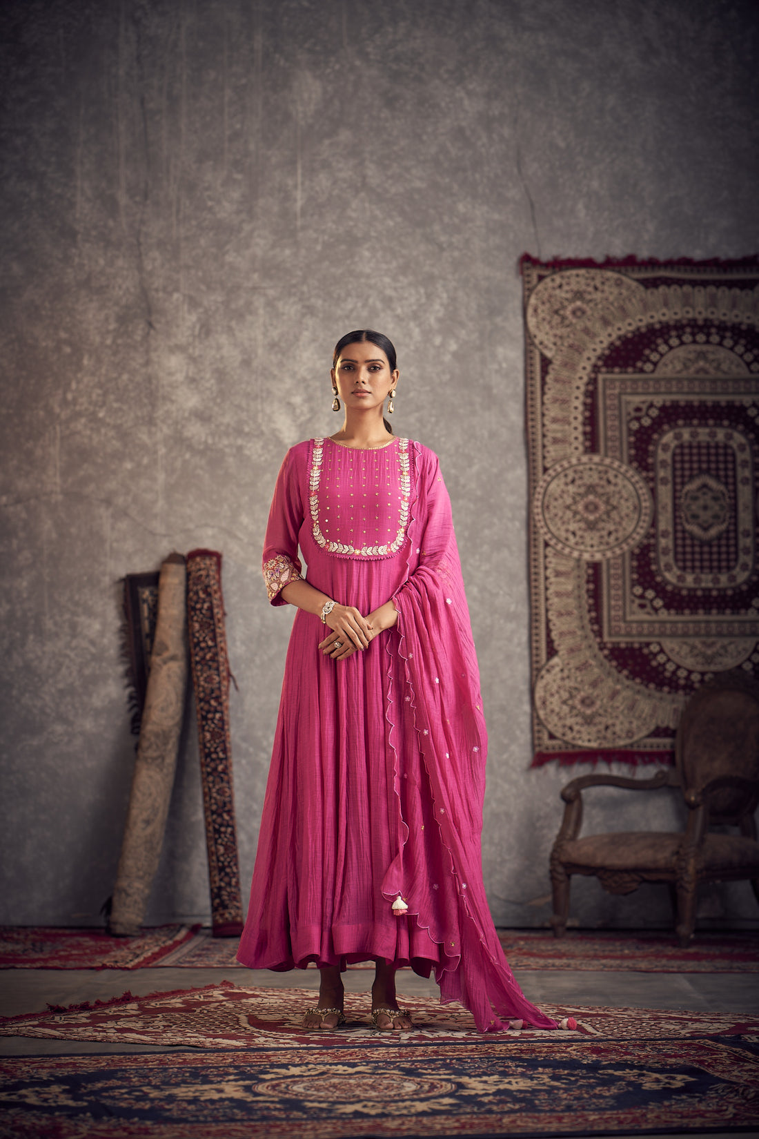 Satranga anarkali set