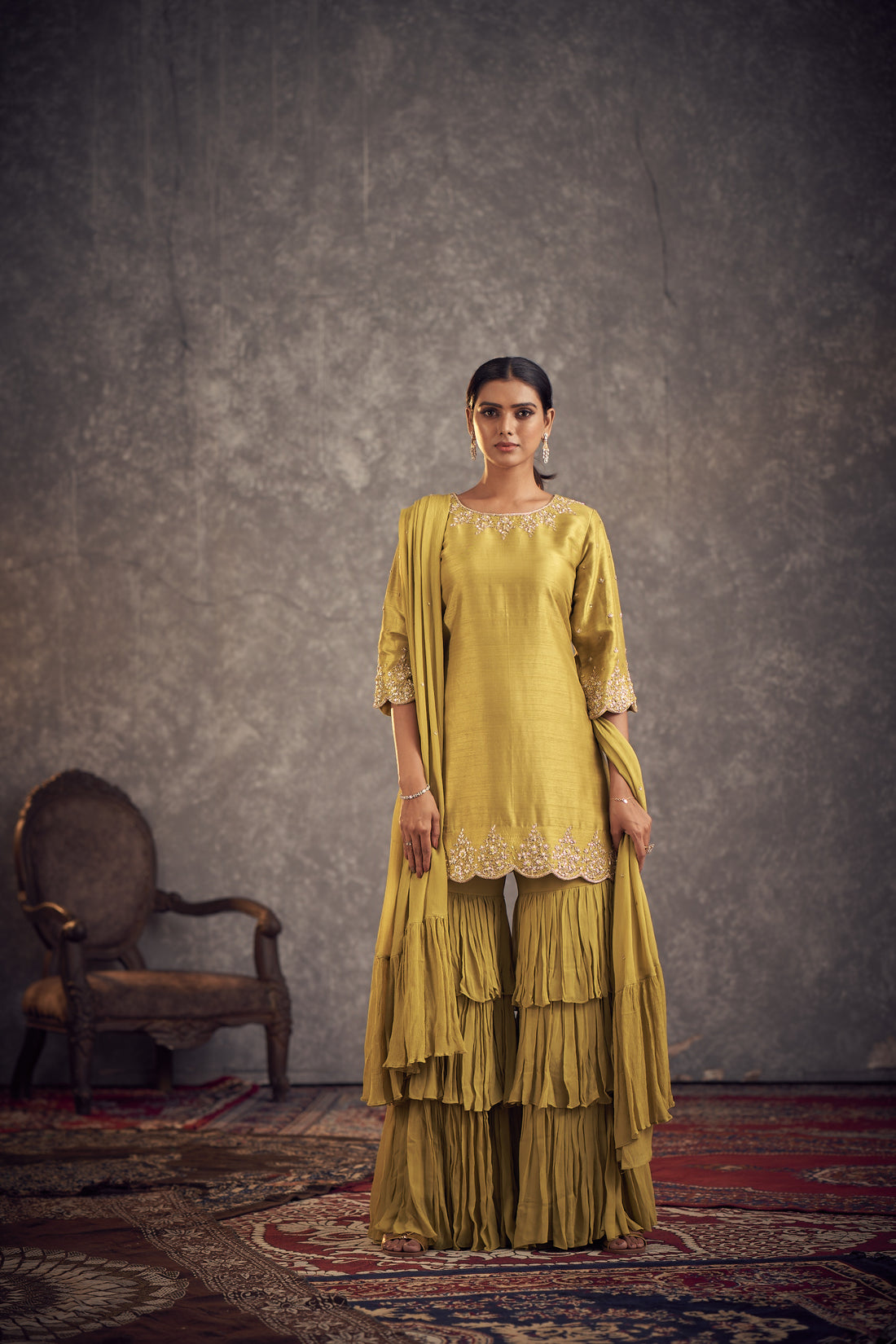 Rangila Kurta Layers Sharara Set