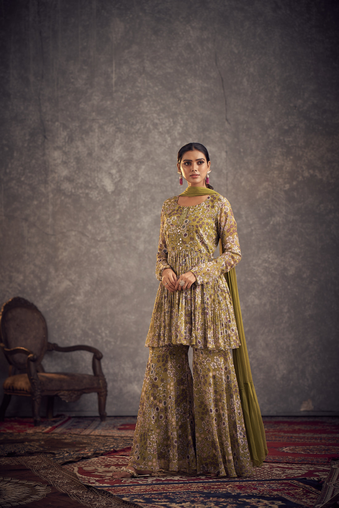 Floral Neela Peplum Set